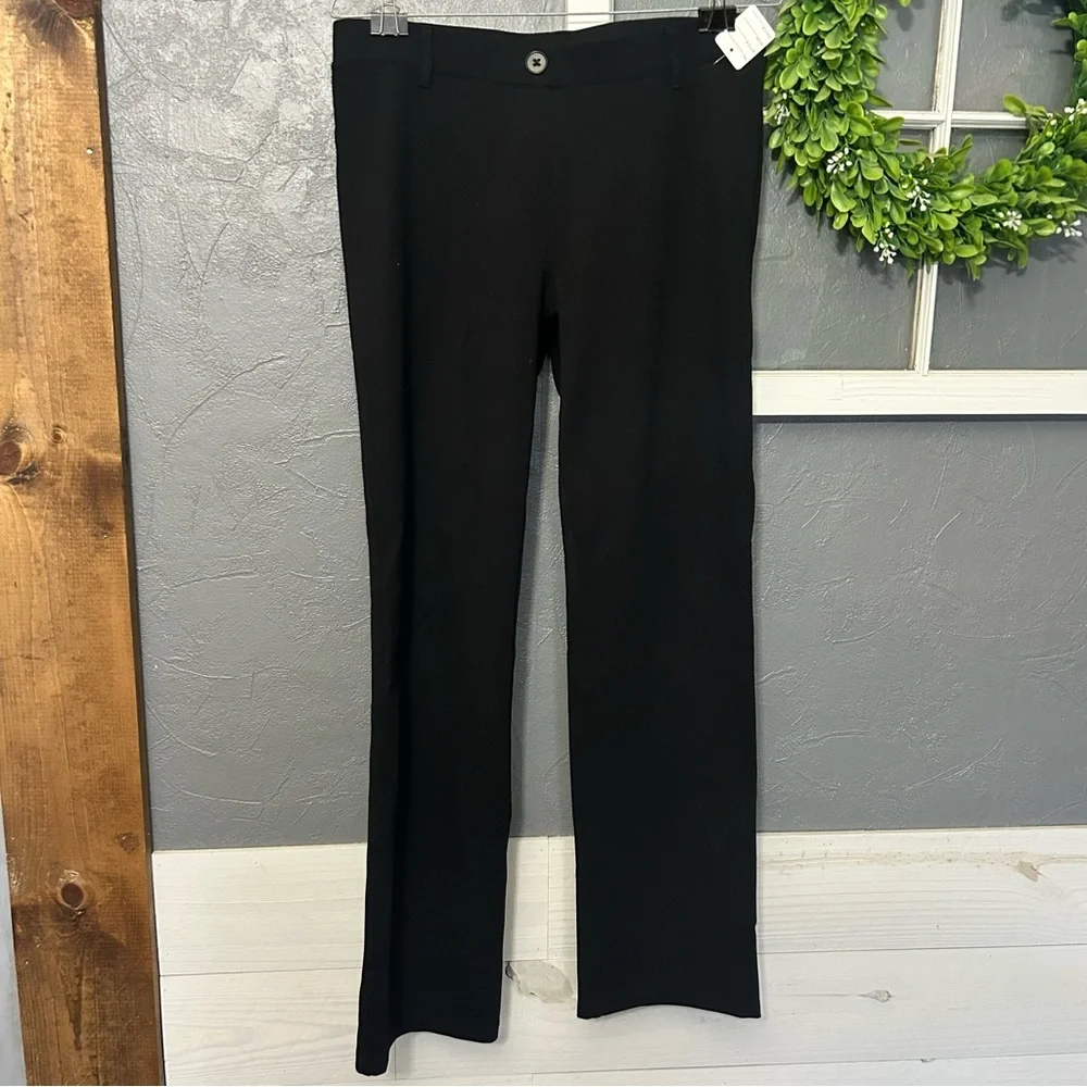 Betabrand black Two-Pocket DPYP Dress Pant Yoga Pant | Straight medium petite - Picture 2 of 8